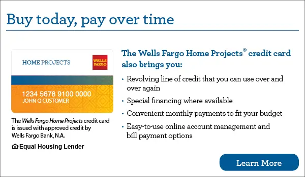 Wells Fargo financing